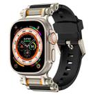For Apple Watch 46mm / 49mm / 45mm / 44mm Armor Gear Silicone Watch Band(Titanium Black) - 1