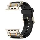 For Apple Watch 46mm / 49mm / 45mm / 44mm Armor Gear Silicone Watch Band(Titanium Black) - 2