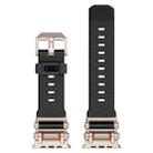 For Apple Watch 46mm / 49mm / 45mm / 44mm Armor Gear Silicone Watch Band(Titanium Black) - 3