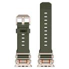 For Apple Watch 46mm / 49mm / 45mm / 44mm Armor Gear Silicone Watch Band(Titanium Green) - 3