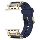 For Apple Watch 46mm / 49mm / 45mm / 44mm Armor Gear Silicone Watch Band(Titanium Blue) - 2