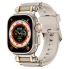 For Apple Watch 46mm / 49mm / 45mm / 44mm Armor Gear Silicone Watch Band(Titanium Starlight) - 1