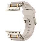 For Apple Watch 46mm / 49mm / 45mm / 44mm Armor Gear Silicone Watch Band(Titanium Starlight) - 2