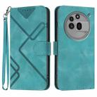For Nothing Phone 3a Pro Line Pattern Skin Feel Leather Phone Case(Light Blue) - 1