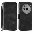 For Nothing Phone 3a Pro Line Pattern Skin Feel Leather Phone Case(Black) - 1