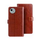 For Sharp Aquos wish4 idewei Crazy Horse Texture Leather Phone Case(Brown) - 1