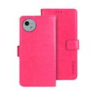 For Sharp Aquos wish4 idewei Crazy Horse Texture Leather Phone Case(Rose Red) - 1