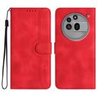 For Nothing Phone 3a Pro Heart Pattern Skin Feel Leather Phone Case(Red) - 1