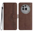 For Nothing Phone 3a Pro Heart Pattern Skin Feel Leather Phone Case(Brown) - 1