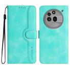 For Nothing Phone 3a Pro Heart Pattern Skin Feel Leather Phone Case(Light Blue) - 1