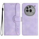 For Nothing Phone 3a Pro Heart Pattern Skin Feel Leather Phone Case(Purple) - 1