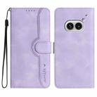 For Nothing Phone 2a Heart Pattern Skin Feel Leather Phone Case(Purple) - 1