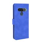 For LG G8s ThinQ Solid Color Skin Feel Magnetic Buckle Horizontal Flip Calf Texture PU Leather Case with Holder & Card Slots & Wallet(Blue) - 3