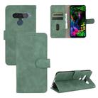 For LG G8s ThinQ Solid Color Skin Feel Magnetic Buckle Horizontal Flip Calf Texture PU Leather Case with Holder & Card Slots & Wallet(Green) - 1