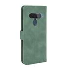 For LG G8s ThinQ Solid Color Skin Feel Magnetic Buckle Horizontal Flip Calf Texture PU Leather Case with Holder & Card Slots & Wallet(Green) - 3