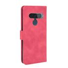 For LG G8s ThinQ Solid Color Skin Feel Magnetic Buckle Horizontal Flip Calf Texture PU Leather Case with Holder & Card Slots & Wallet(Rose Red) - 3
