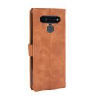 For LG K41S / K51S Solid Color Skin Feel Magnetic Buckle Horizontal Flip Calf Texture PU Leather Case with Holder & Card Slots & Wallet(Brown) - 3