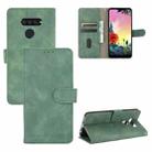 For LG K50S Solid Color Skin Feel Magnetic Buckle Horizontal Flip Calf Texture PU Leather Case with Holder & Card Slots & Wallet(Green) - 1