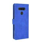 For LG K51 / Q51 Solid Color Skin Feel Magnetic Buckle Horizontal Flip Calf Texture PU Leather Case with Holder & Card Slots & Wallet(Blue) - 2