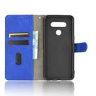 For LG K51 / Q51 Solid Color Skin Feel Magnetic Buckle Horizontal Flip Calf Texture PU Leather Case with Holder & Card Slots & Wallet(Blue) - 3