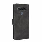 For LG K61 / Q61 Solid Color Skin Feel Magnetic Buckle Horizontal Flip Calf Texture PU Leather Case with Holder & Card Slots & Wallet(Black) - 3