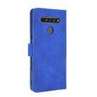 For LG K61 / Q61 Solid Color Skin Feel Magnetic Buckle Horizontal Flip Calf Texture PU Leather Case with Holder & Card Slots & Wallet(Blue) - 3