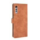 For LG Velvet Solid Color Skin Feel Magnetic Buckle Horizontal Flip Calf Texture PU Leather Case with Holder & Card Slots & Wallet(Brown) - 3