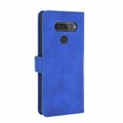 For LG Q70 Solid Color Skin Feel Magnetic Buckle Horizontal Flip Calf Texture PU Leather Case with Holder & Card Slots & Wallet(Blue) - 3