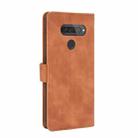 For LG Q70 Solid Color Skin Feel Magnetic Buckle Horizontal Flip Calf Texture PU Leather Case with Holder & Card Slots & Wallet(Brown) - 3