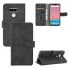 For LG Style 3 Solid Color Skin Feel Magnetic Buckle Horizontal Flip Calf Texture PU Leather Case with Holder & Card Slots & Wallet(Black) - 1