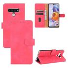 For LG Stylo 6 Solid Color Skin Feel Magnetic Buckle Horizontal Flip Calf Texture PU Leather Case with Holder & Card Slots & Wallet(Rose Red) - 1