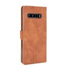 For LG V60 ThinQ 5G Solid Color Skin Feel Magnetic Buckle Horizontal Flip Calf Texture PU Leather Case with Holder & Card Slots & Wallet(Brown) - 3