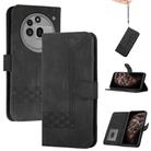 For Nothing Phone 3a Pro Cubic Skin Feel Flip Leather Phone Case(Black) - 1