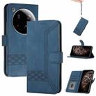 For Xiaomi 15 Ultra Cubic Skin Feel Flip Leather Phone Case(Blue) - 1
