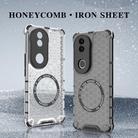For vivo V50 5G Global Honeycomb Magnetic Ring Shockproof Phone Case(Black) - 2