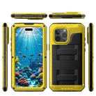 For iPhone 16 Pro Four-proof Metal Hybrid Silicone Phone Case(Yellow) - 2