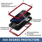 For iPhone 16 Plus Four-proof Metal Hybrid Silicone Phone Case(Red) - 3