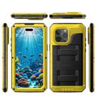 For iPhone 16 Plus Four-proof Metal Hybrid Silicone Phone Case(Yellow) - 2
