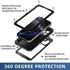 For iPhone 16 Four-proof Metal Hybrid Silicone Phone Case(Black) - 3
