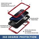 For iPhone 15 Pro Four-proof Metal Hybrid Silicone Phone Case(Red) - 3