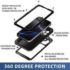For iPhone 15 Pro Four-proof Metal Hybrid Silicone Phone Case(Black) - 3