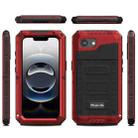 For iPhone 16e Four-proof Metal Hybrid Silicone Phone Case(Red) - 2