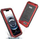 For iPhone 16e Four-proof Metal Hybrid Silicone Phone Case(Red) - 3