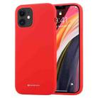 For iPhone 12 mini GOOSPERY SILICONE Solid Color Soft Liquid Silicone Shockproof Soft TPU Case(Red) - 1