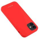 For iPhone 12 mini GOOSPERY SILICONE Solid Color Soft Liquid Silicone Shockproof Soft TPU Case(Red) - 2