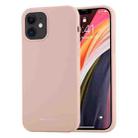 For iPhone 12 mini GOOSPERY SILICONE Solid Color Soft Liquid Silicone Shockproof Soft TPU Case(Pink) - 1