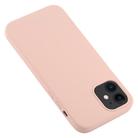 For iPhone 12 mini GOOSPERY SILICONE Solid Color Soft Liquid Silicone Shockproof Soft TPU Case(Pink) - 1