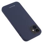 For iPhone 12 mini GOOSPERY SILICONE Solid Color Soft Liquid Silicone Shockproof Soft TPU Case(Navy Blue) - 2