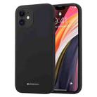 For iPhone 12 mini GOOSPERY SILICONE Solid Color Soft Liquid Silicone Shockproof Soft TPU Case(Black) - 1