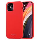 For iPhone 12 / 12 Pro GOOSPERY SILICONE Solid Color Soft Liquid Silicone Shockproof Soft TPU Case(Red) - 1